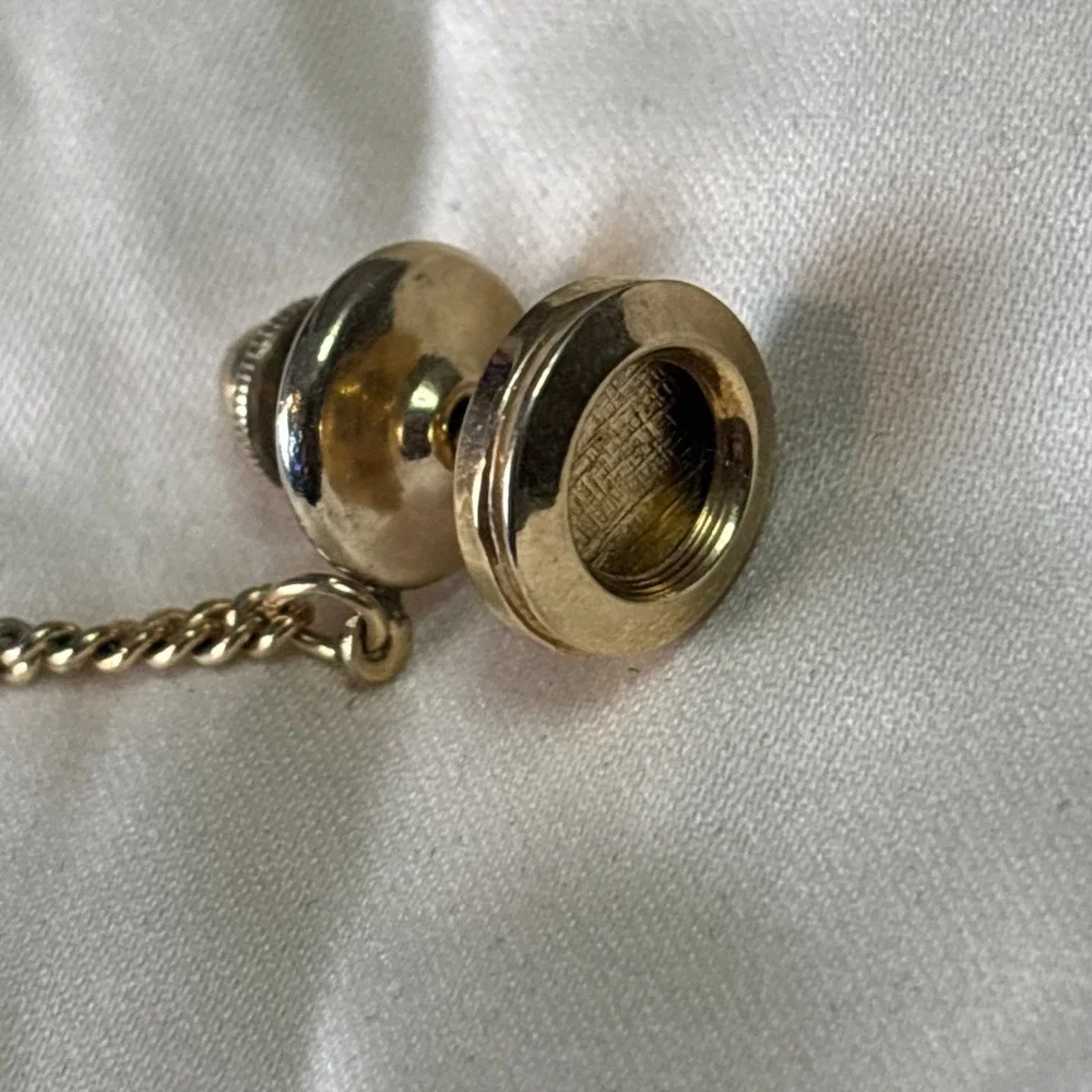 Vintage Hickok USA Tie Clip w/‎ Tie Tack PARTS Repair 2-Piece Lot